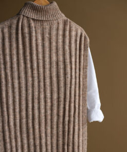 Alternative view of شنل بافت بغل باز C.54 Beige