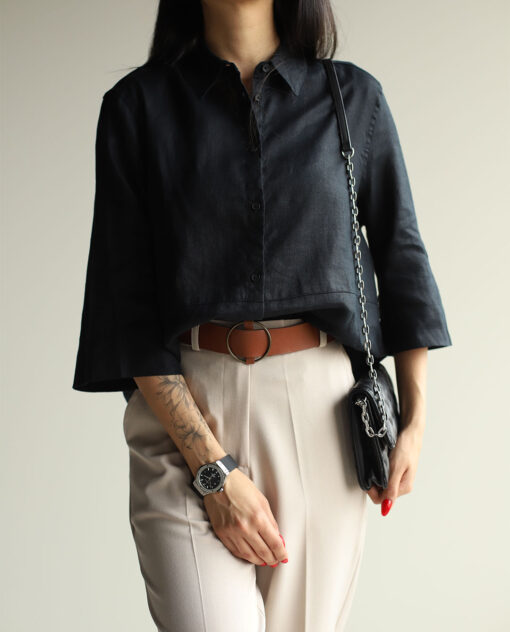 شومیز لینن SOL_Black