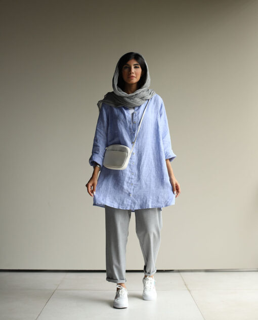 شومیز لینن آبی TAHARI