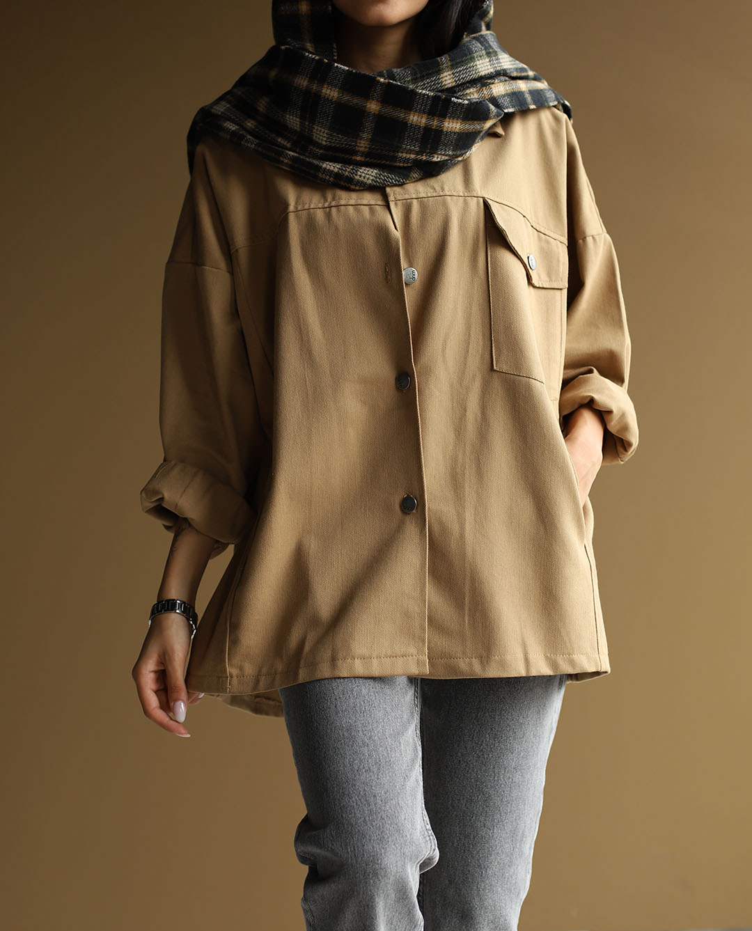 کت کتان Boxy - تصویر 12