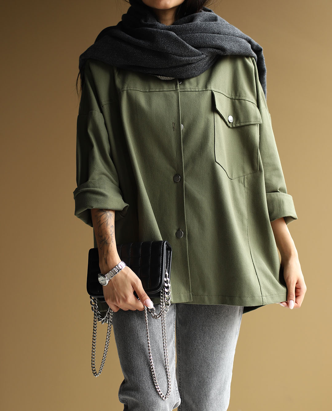 کت کتان Boxy - تصویر 9