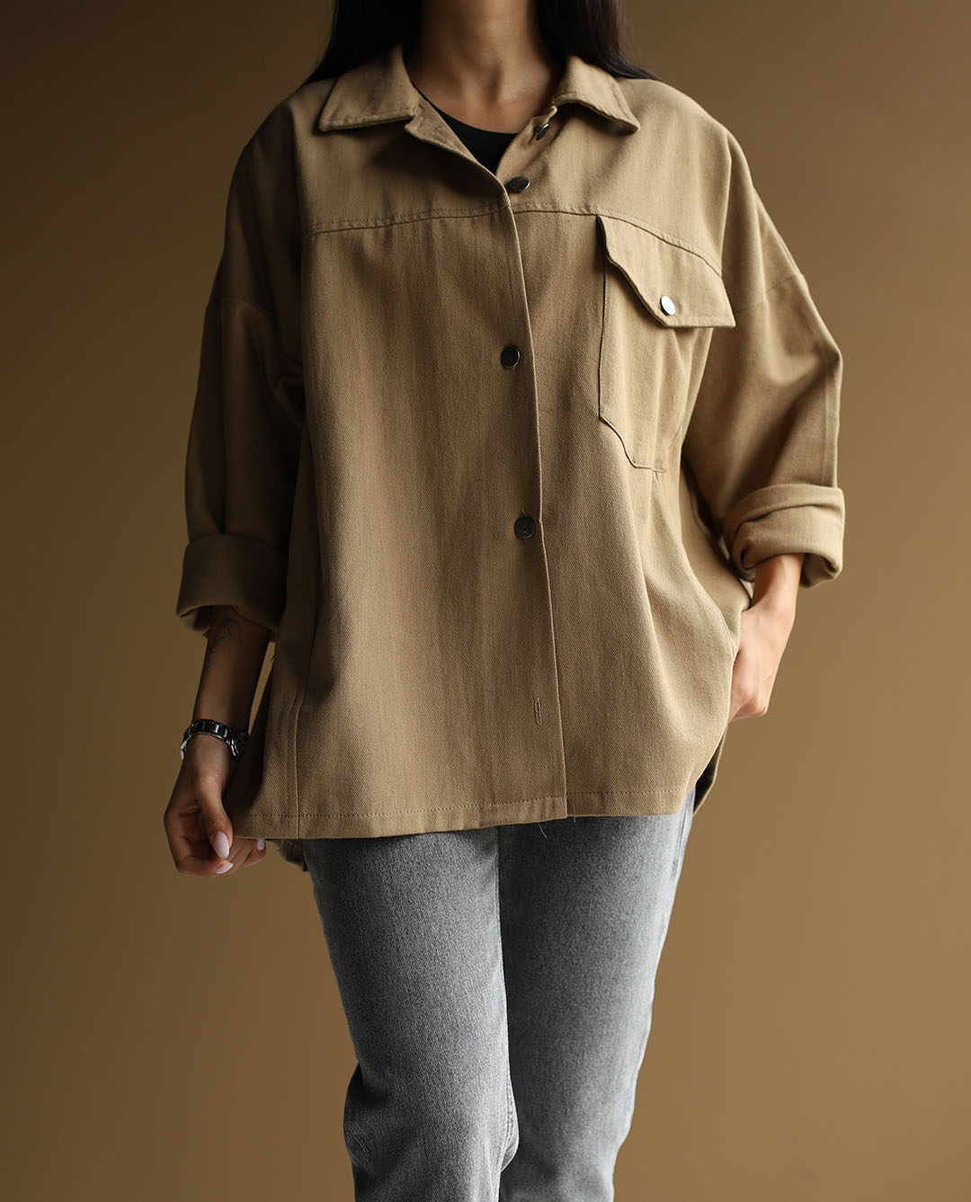 کت کتان Boxy - تصویر 7