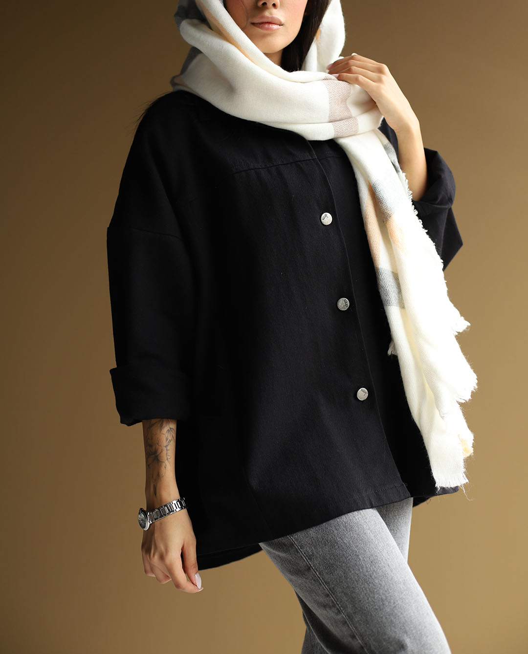 کت کتان Boxy - تصویر 2