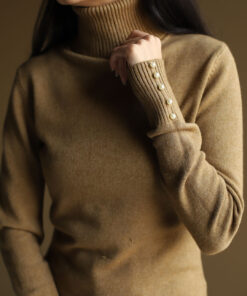 Alternative view of بافت یقه اسکی آستین مرواریدی C.71115 TEH