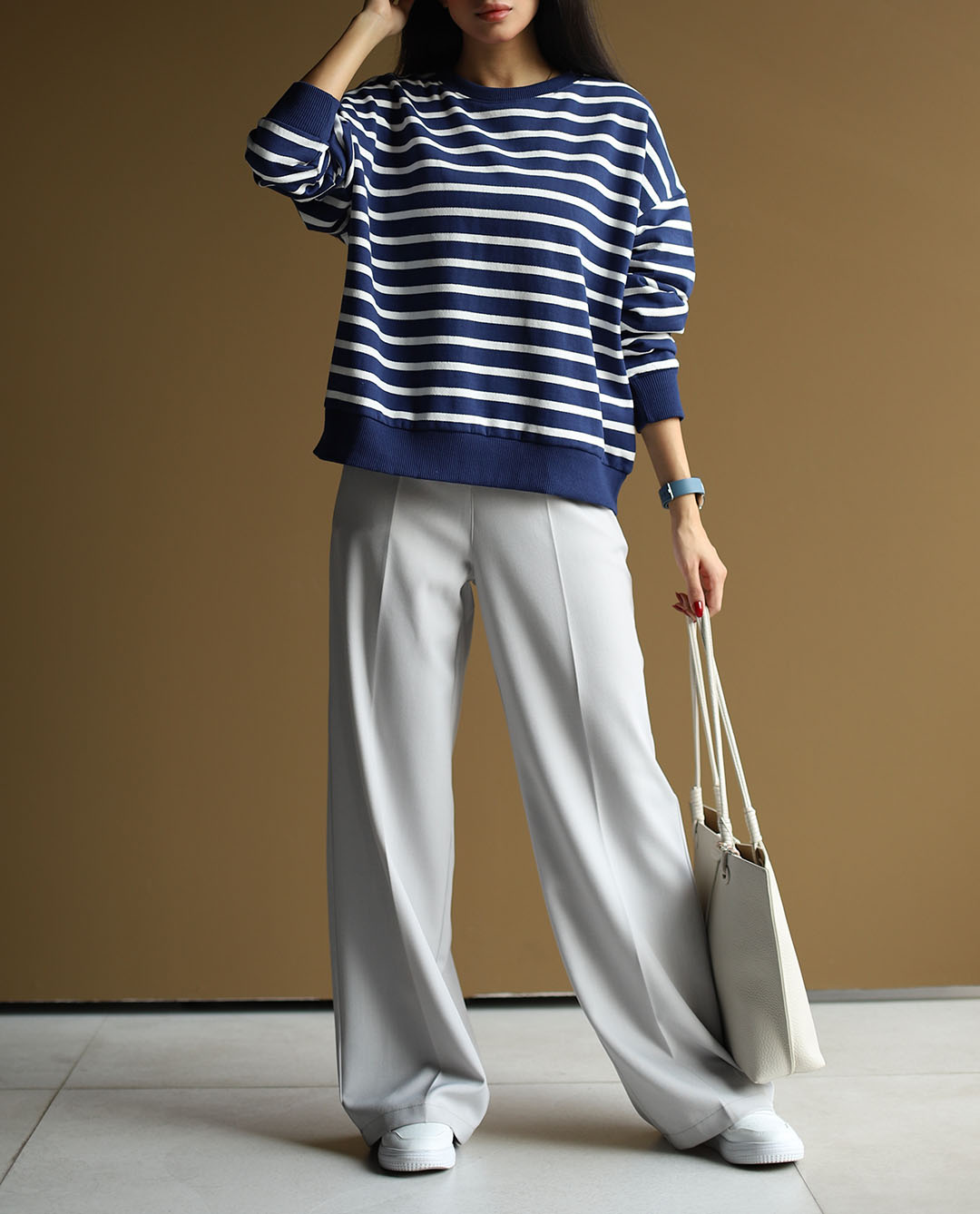 دورس راه راه C.71178 Marka_pull and bear - تصویر 6