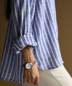 Alternative view of شومیز آبی راه راه C.6921 RMT/H&M