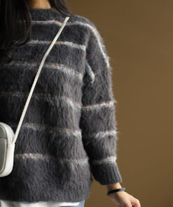 Alternative view of بافت موهر طوسي راه راه C.71151 LAG