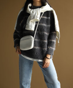 بافت موهر طوسي راه راه C.71151 LAG