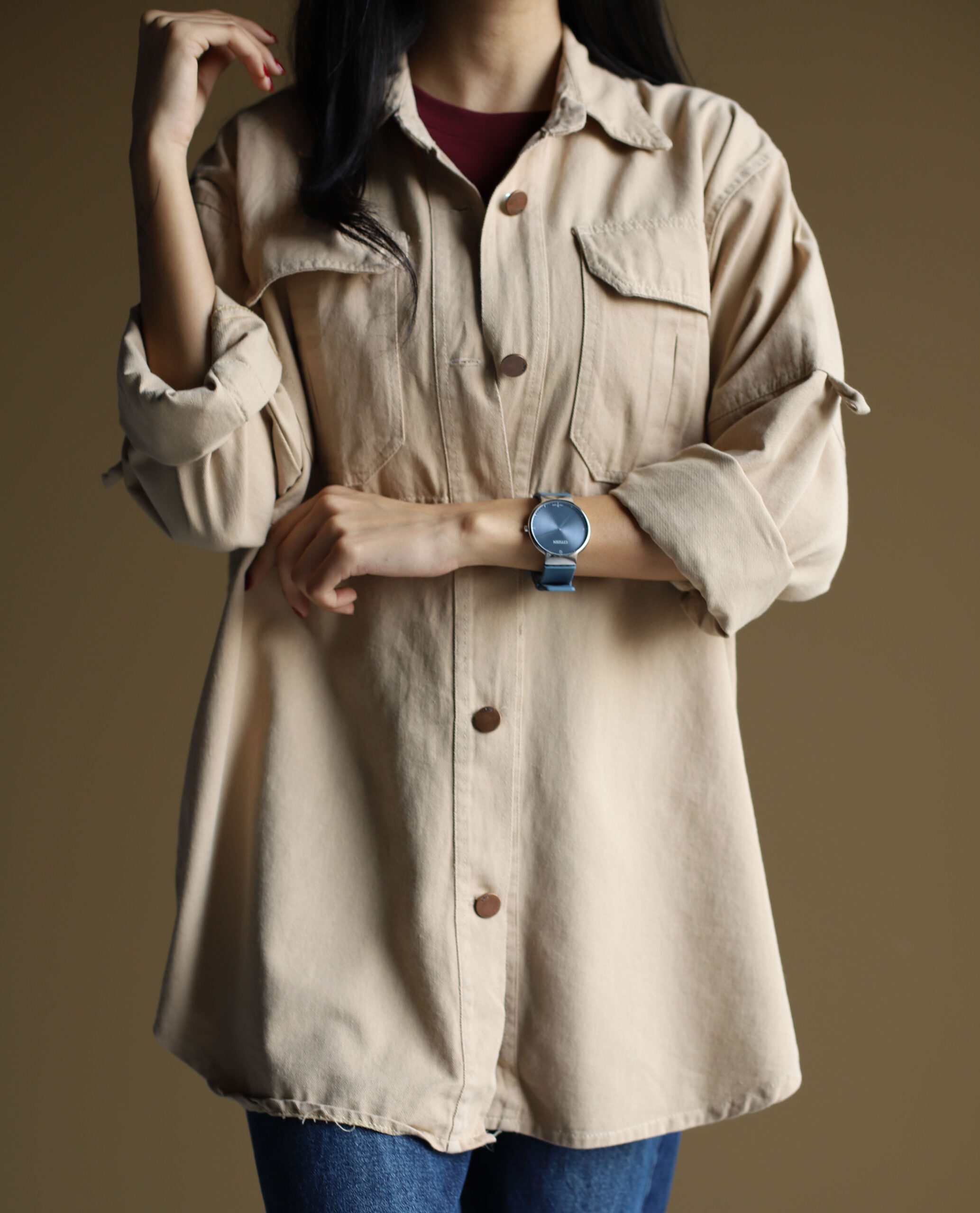 مانتو کتان پشت پیله 4M - تصویر 14