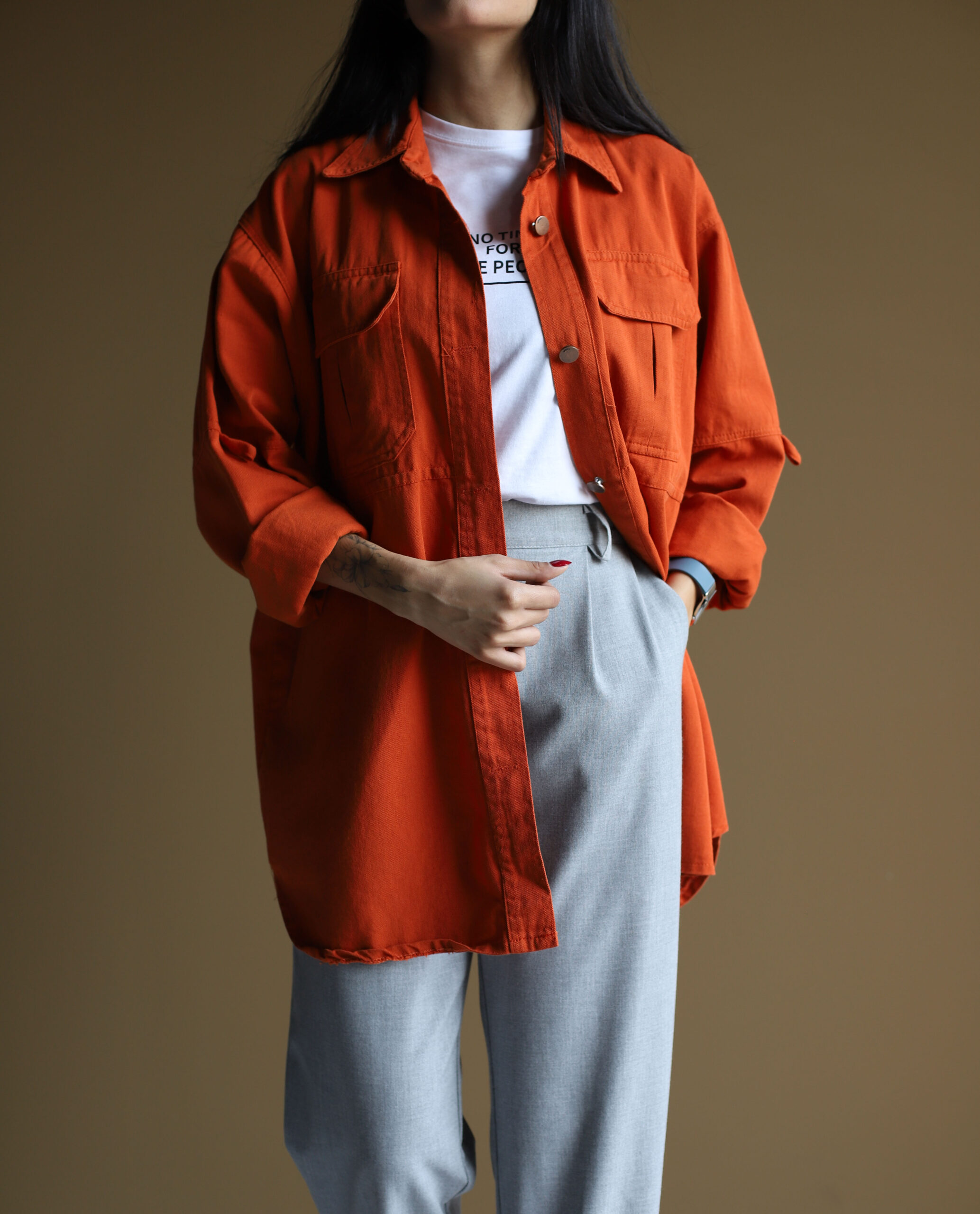 مانتو کتان پشت پیله 4M - تصویر 9