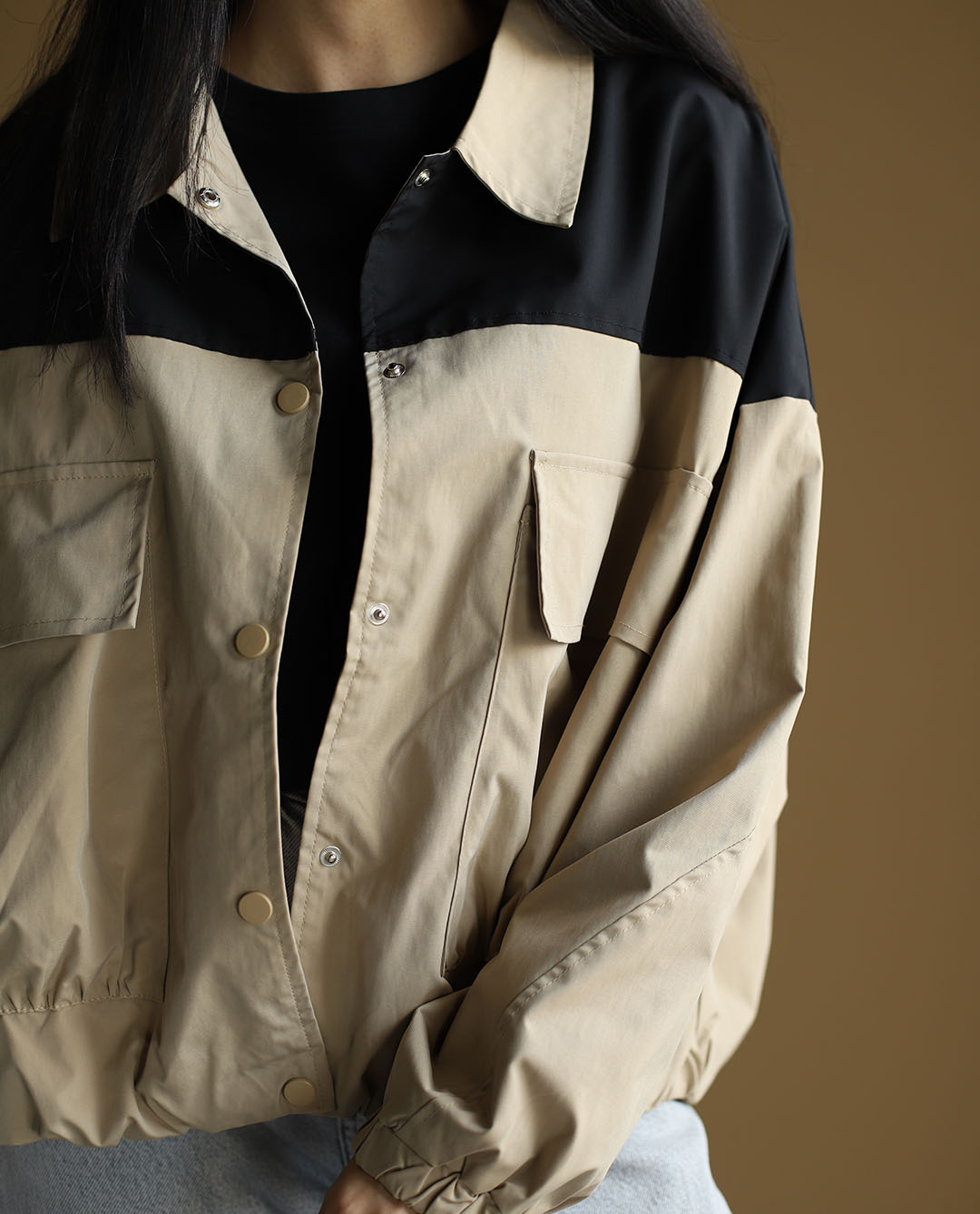 جکت بالا مشکی C.71170 COS - تصویر 3