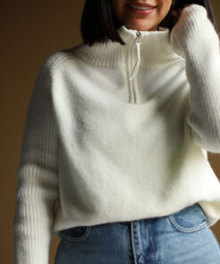 Alternative view of بافت سفید نیم زیپ C.71276 ROSH