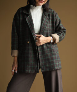 کت چهارخونه سبز C.71661 Marsel