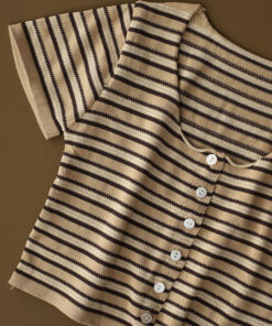 Alternative view of کراپ راه راه دکمه دار C.71554 TEH