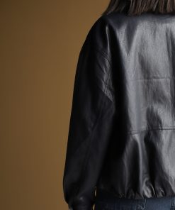 Alternative view of کاپشن چرم سرمه ایی C.71573 COS