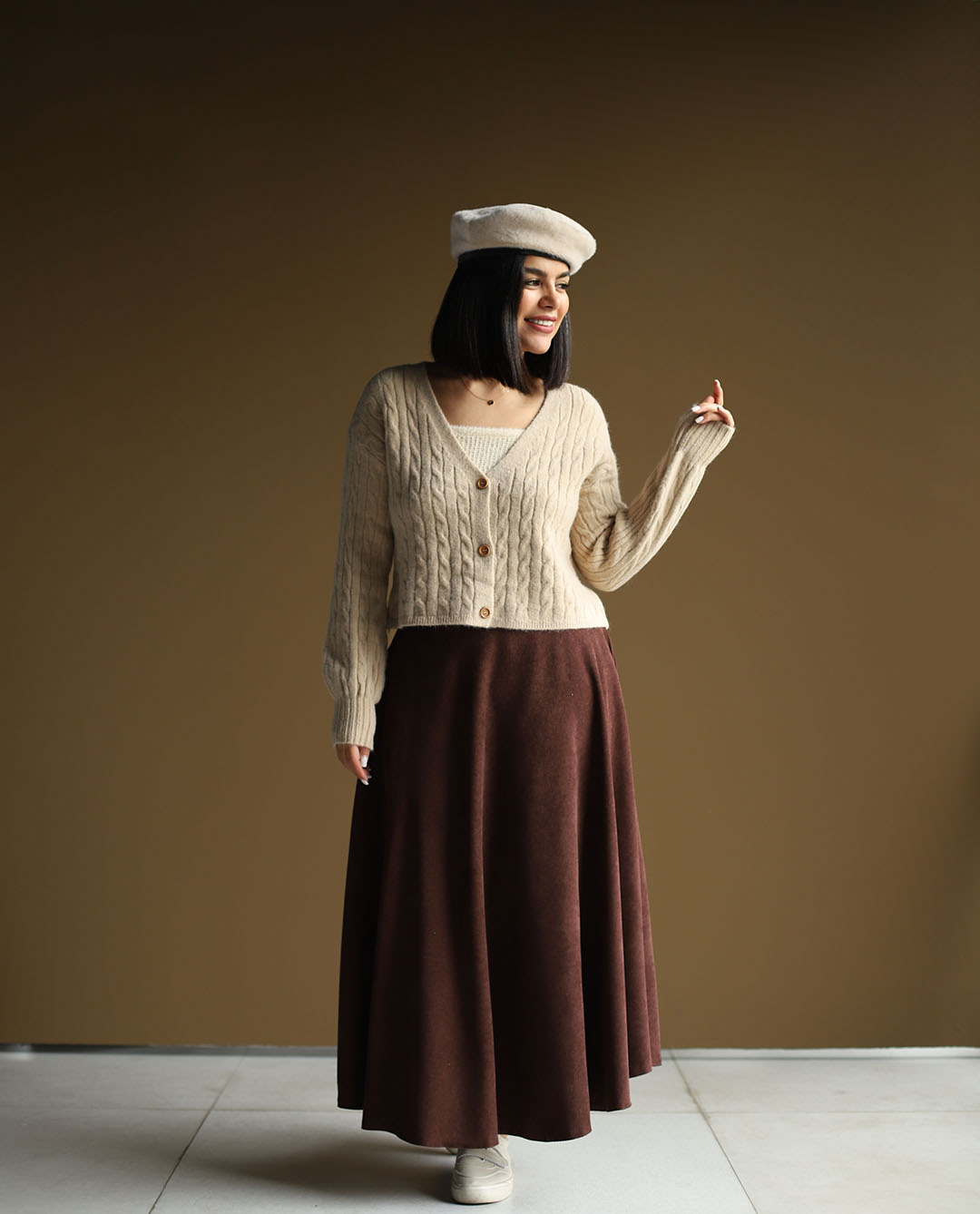 دامن مخمل کبریتی آذر C.281 - تصویر 17