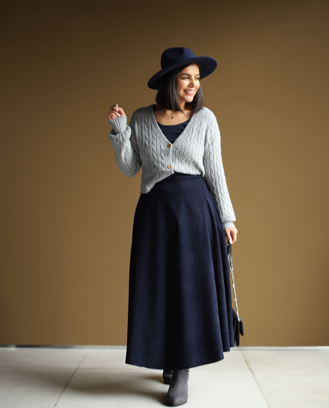 دامن مخمل کبریتی آذر C.281 - تصویر 10