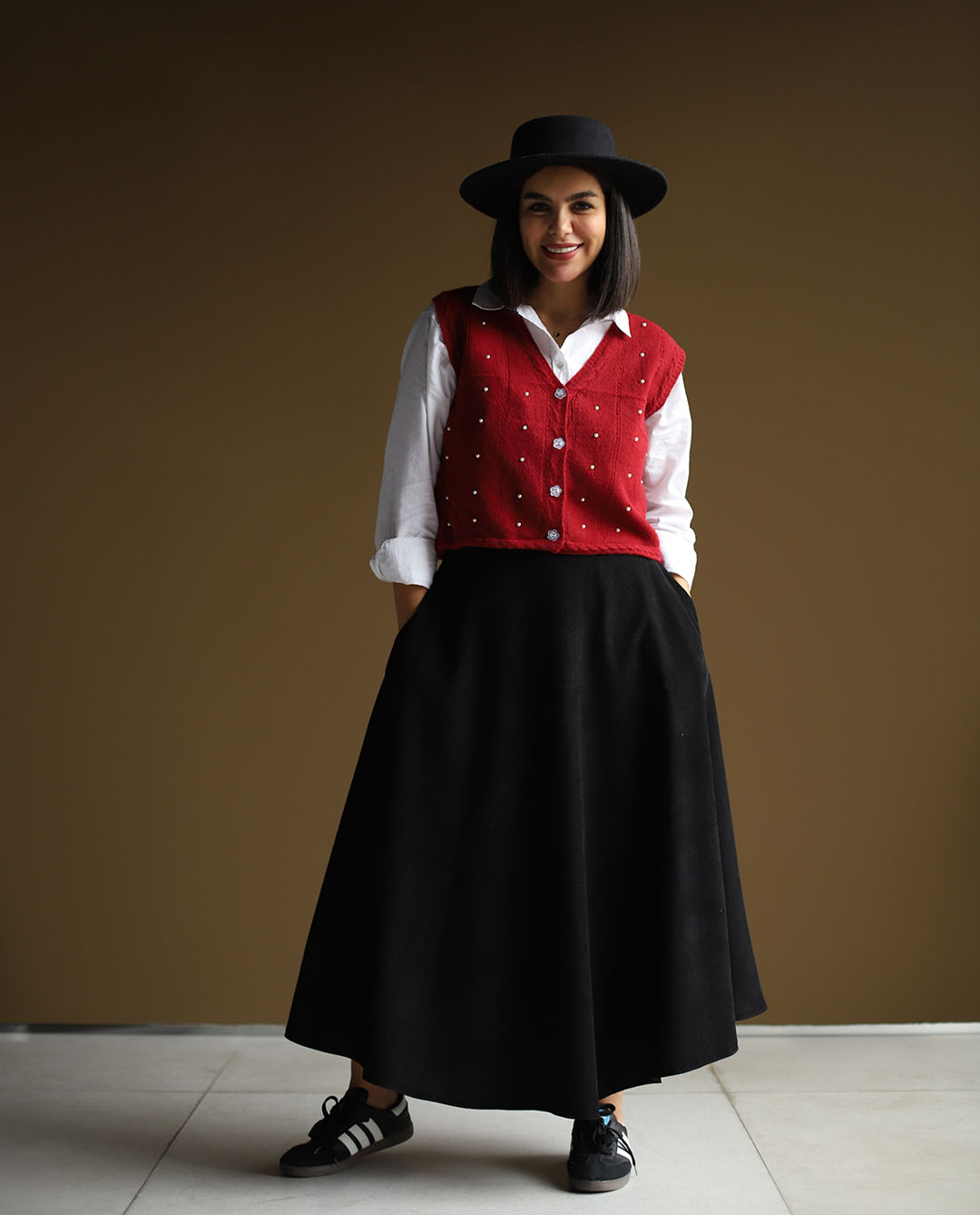 دامن مخمل کبریتی آذر C.281 - تصویر 4