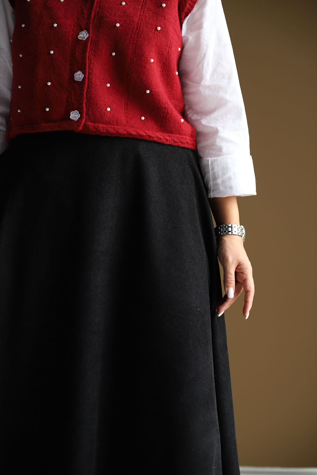 دامن مخمل کبریتی آذر C.281 - تصویر 2