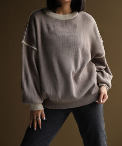 بافت يقه گرد نواردوزی C.71338 1528/M2