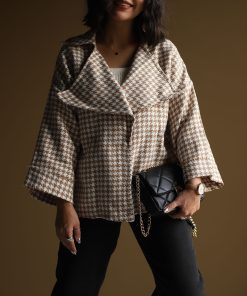 کت چهارخونه پیر دوبل Ivory