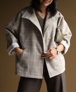 کت چهارخونه کرم C.71666 Vienna