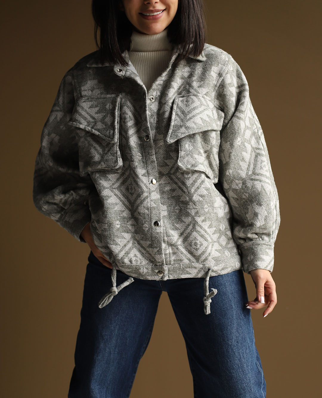 کت طرحدار پاییزه MOMO 5074 - تصویر 3