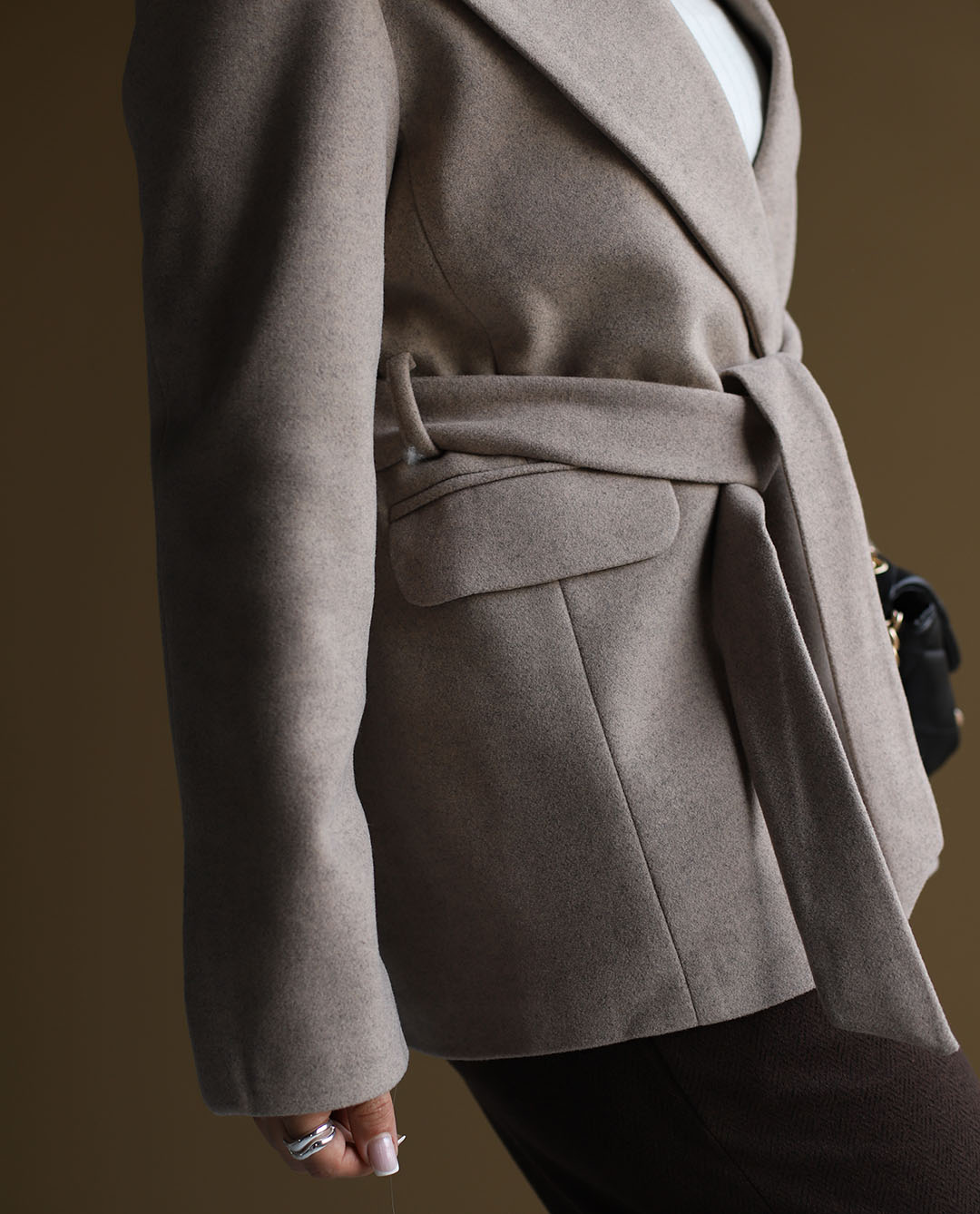 پالتو کوتاه کمردار C.71591 502/DUMA - تصویر 7