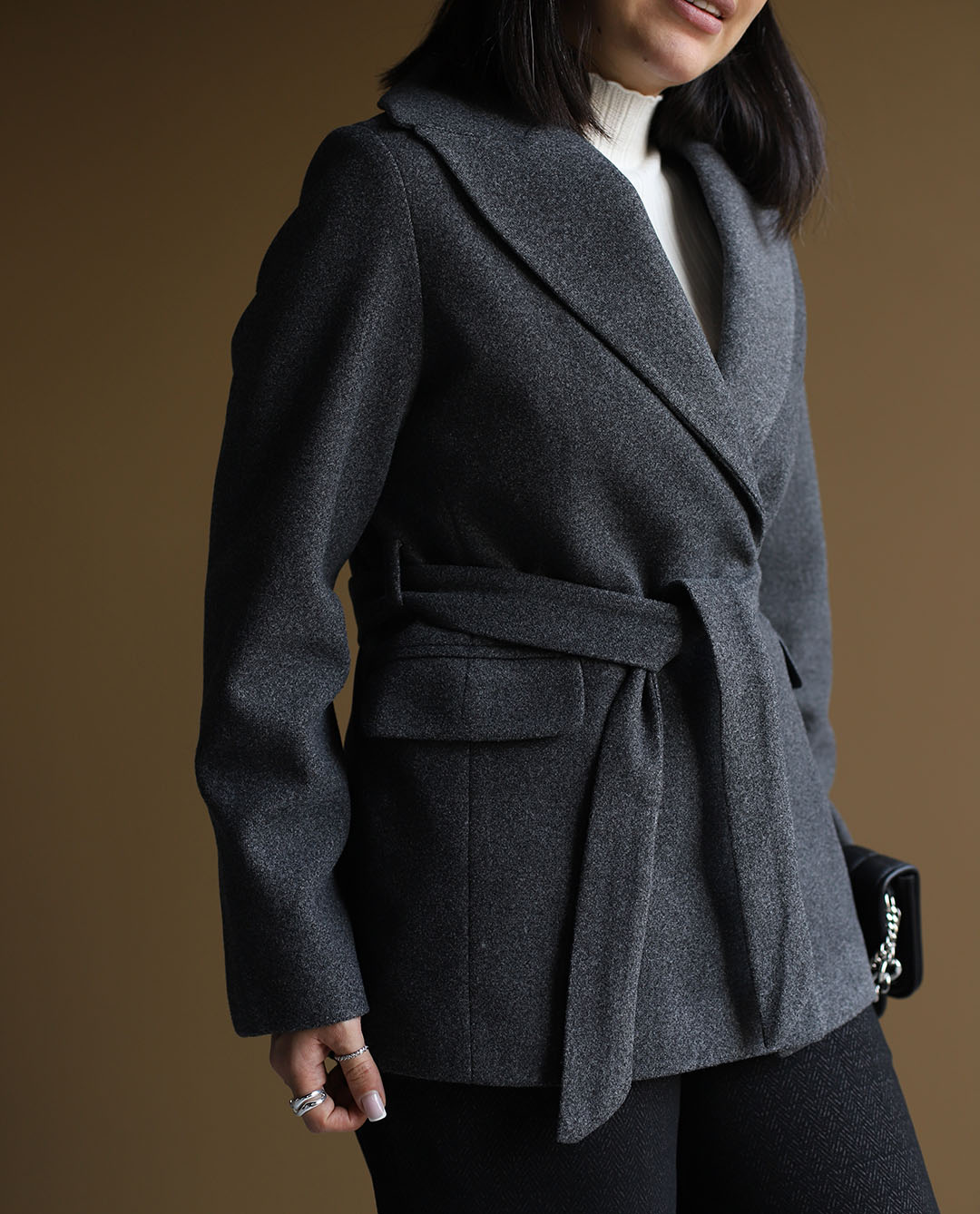 پالتو کوتاه کمردار C.71591 502/DUMA - تصویر 4