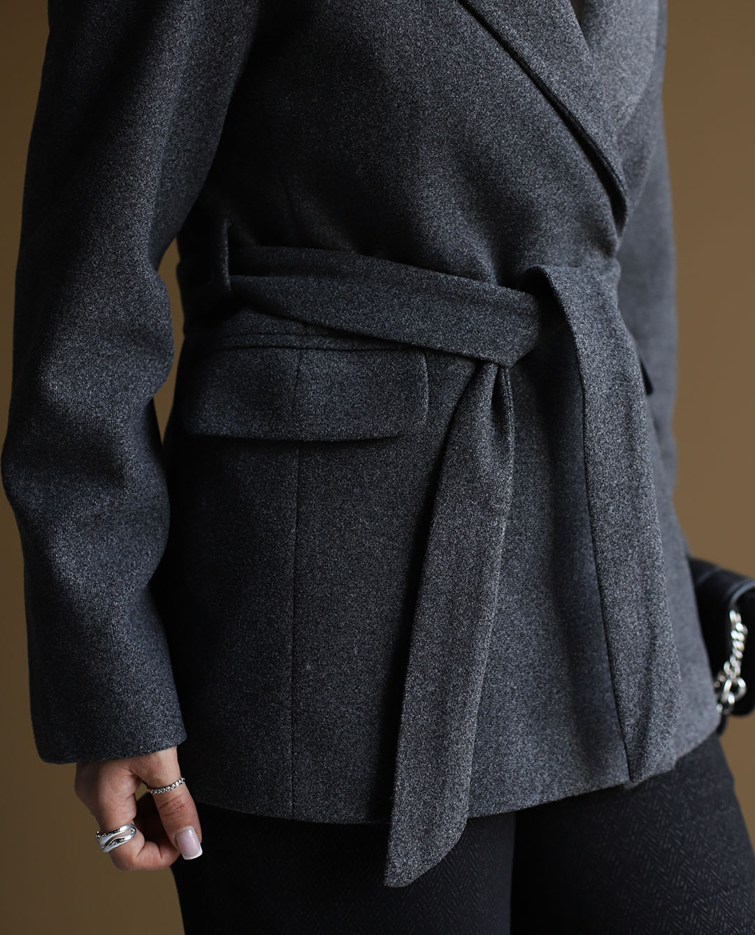 پالتو کوتاه کمردار C.71591 502/DUMA - تصویر 3