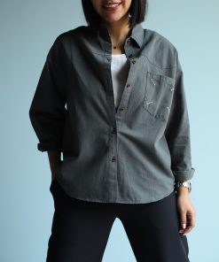 Alternative view of شومیز کتان تک C.71731 COS_JYL