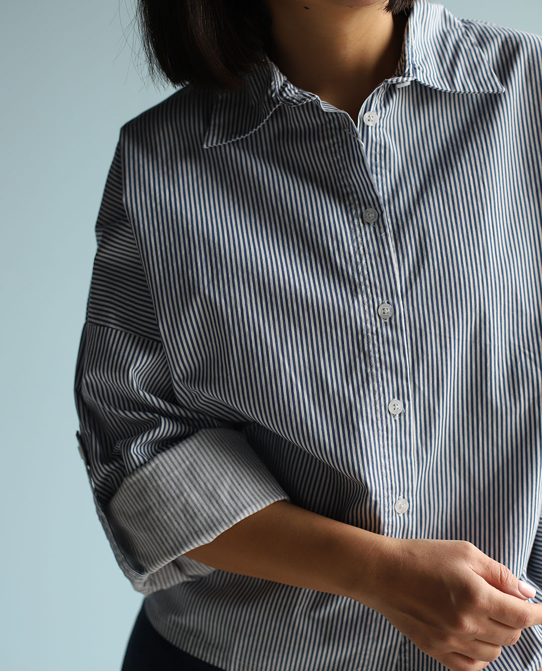 شومیز باکسی راه راه C.71688 NGH_HM - تصویر 9