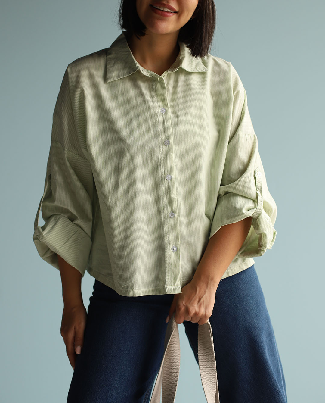 شومیز باکسی راه راه C.71688 NGH_HM