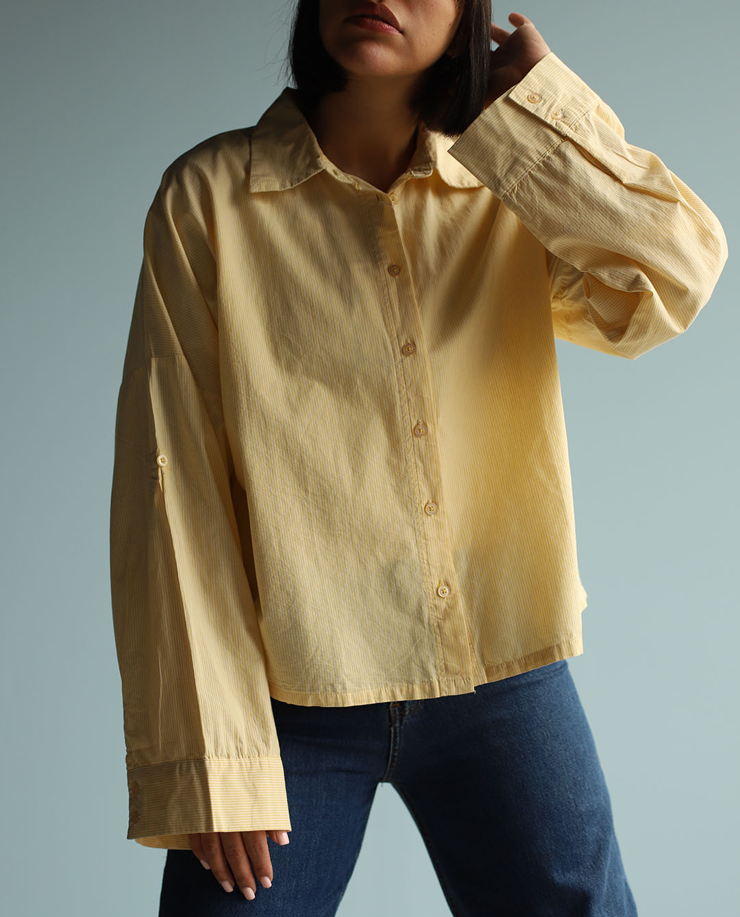 شومیز باکسی راه راه C.71688 NGH_HM - تصویر 6