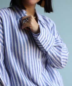 Alternative view of شومیز لینن راه راه C.71816 ROSH_bershka