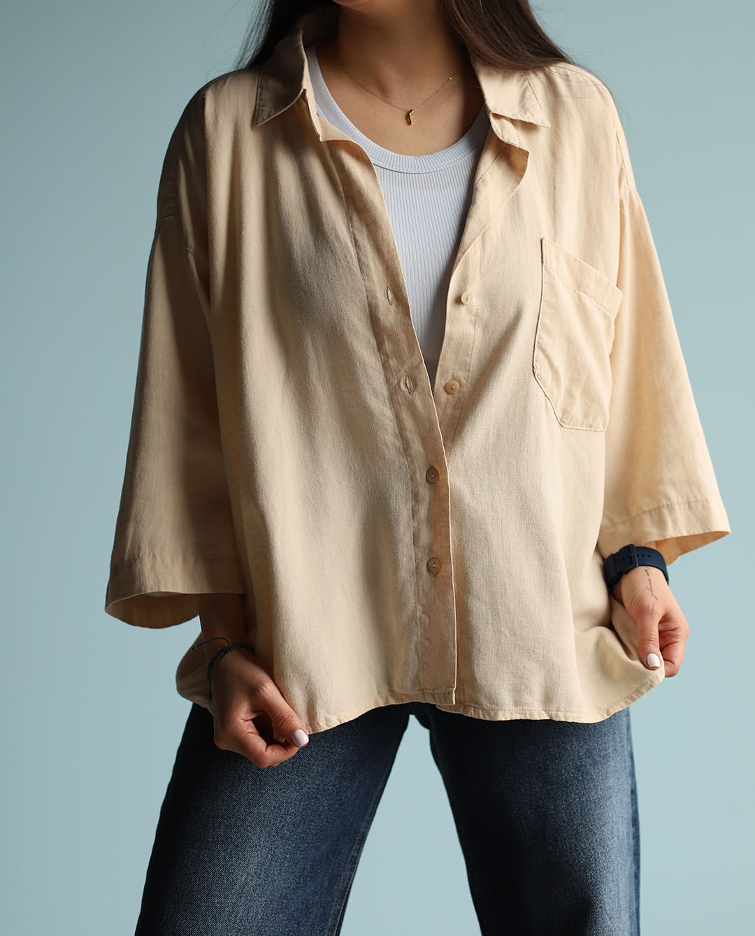 شومیز لینن C.6879 NGH - تصویر 7