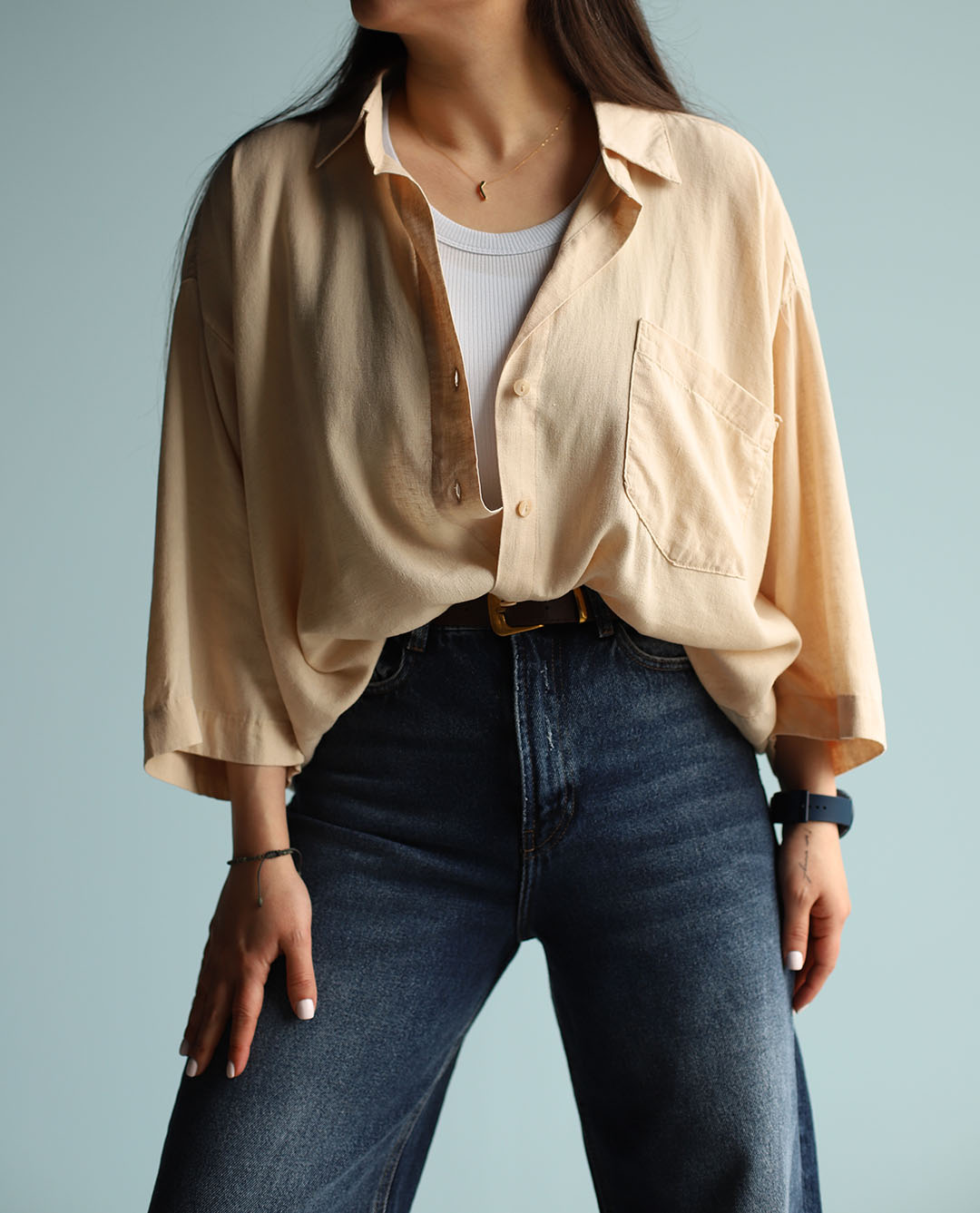 شومیز لینن C.6879 NGH