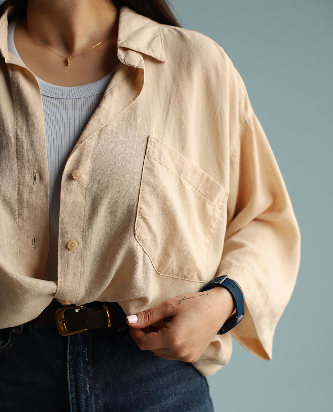 شومیز لینن C.6879 NGH - تصویر 5