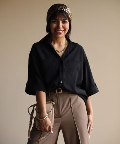 شومیز C.72068 8M Mana_black