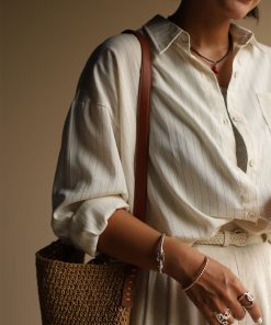 شومیز راه راه C.7104 HRMY_02 - تصویر 11
