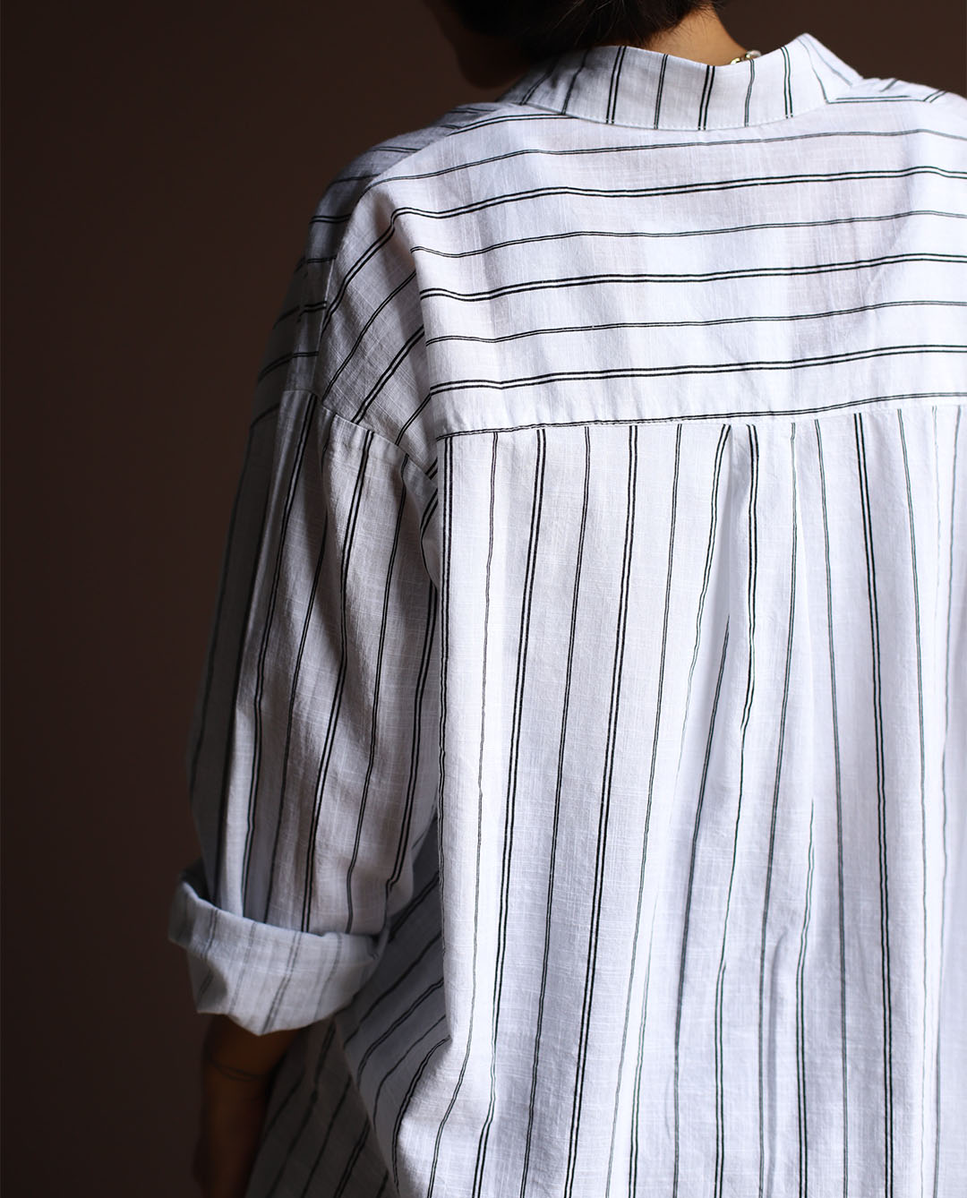 شومیز راه راه C.7105 HRMY - تصویر 2