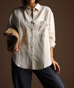 شومیز لینن C.6975 TGHV_Nutural