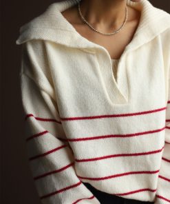 بافت یقه شکاری راه راه C.72188/1 Mondik_red - تصویر 4
